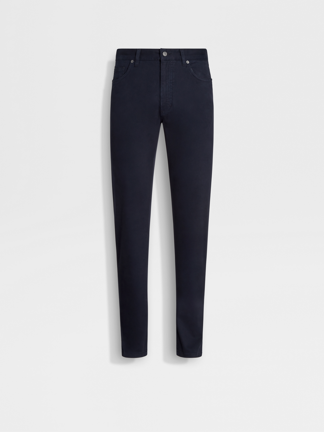 Navy Blue Stretch Cotton Roccia Pants